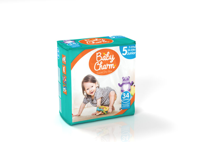 Baby Charm Superdry Flex JUNIOR (11-25 kg) Diaper 34 pcs.