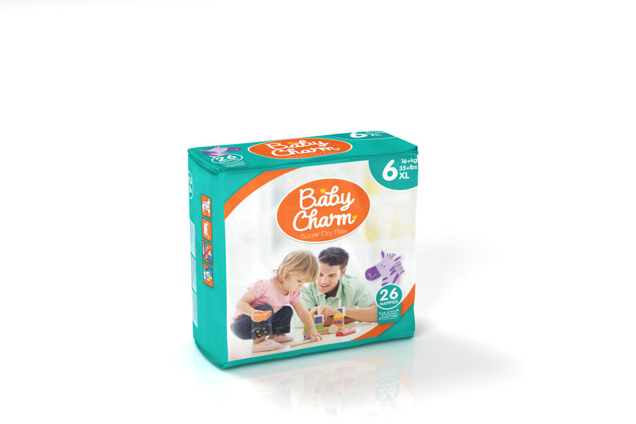 Baby Charm Superdry Flex XL (+16 kg) Diaper 26 pcs.