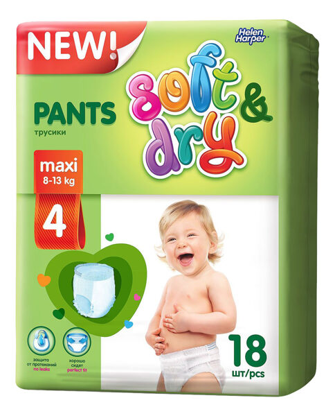 Helen Harper Soft&Dry MAXI (8-13 kg.) Pants 18 pcs.