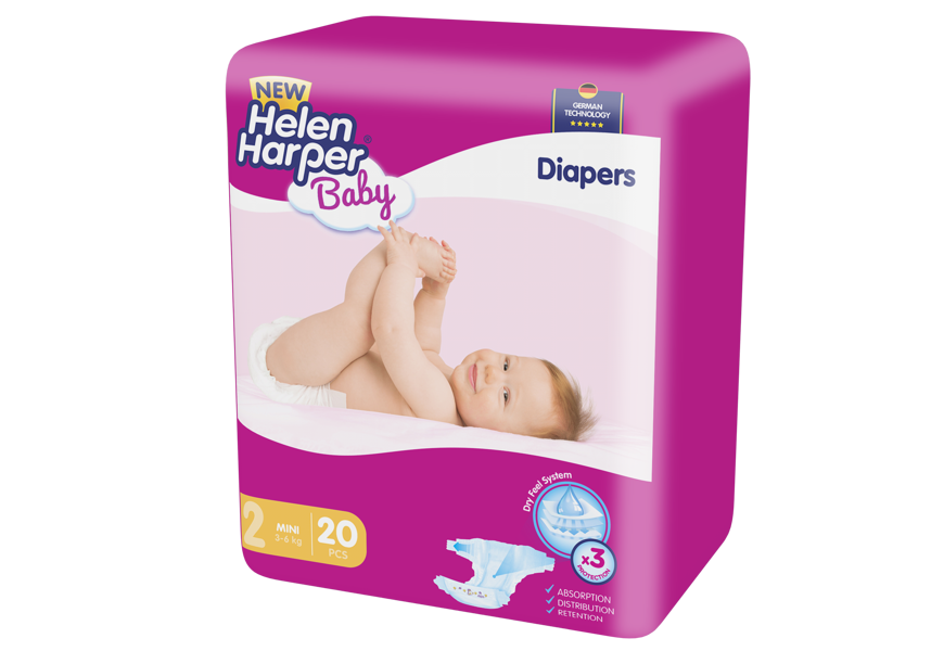 Helen Harper Baby MINI (3-6 kg) Diapers 20 pcs.