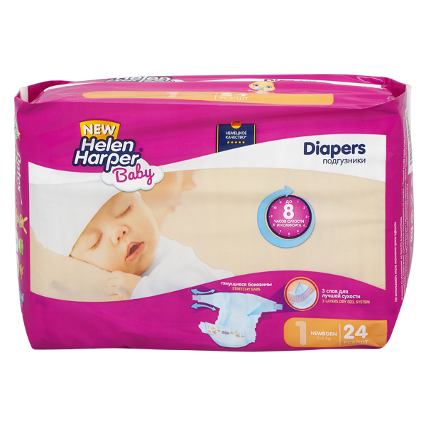 Helen Harper Baby NEW BORN (2-5 kg) Diapers 24 pcs.