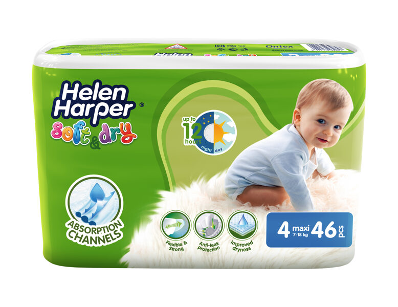 Helen Harper Soft&Dry MAXI (7-18 kg) Diapers 46 pcs.