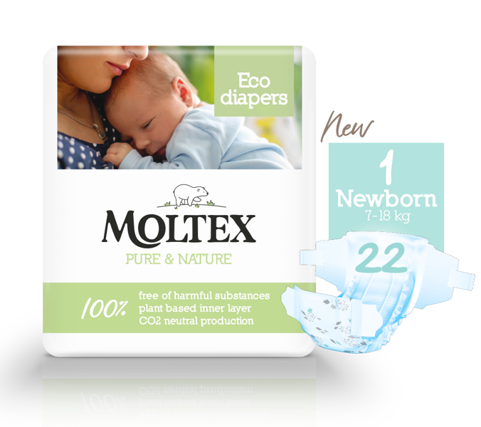 Moltex NEWBORN (2-5 kg) Diaper 22 pcs.