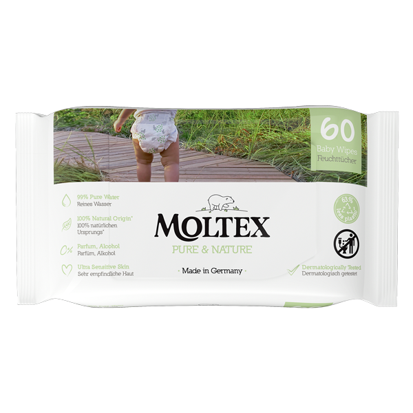 Moltex Pure&Natural Baby wet wipes 60 pcs.